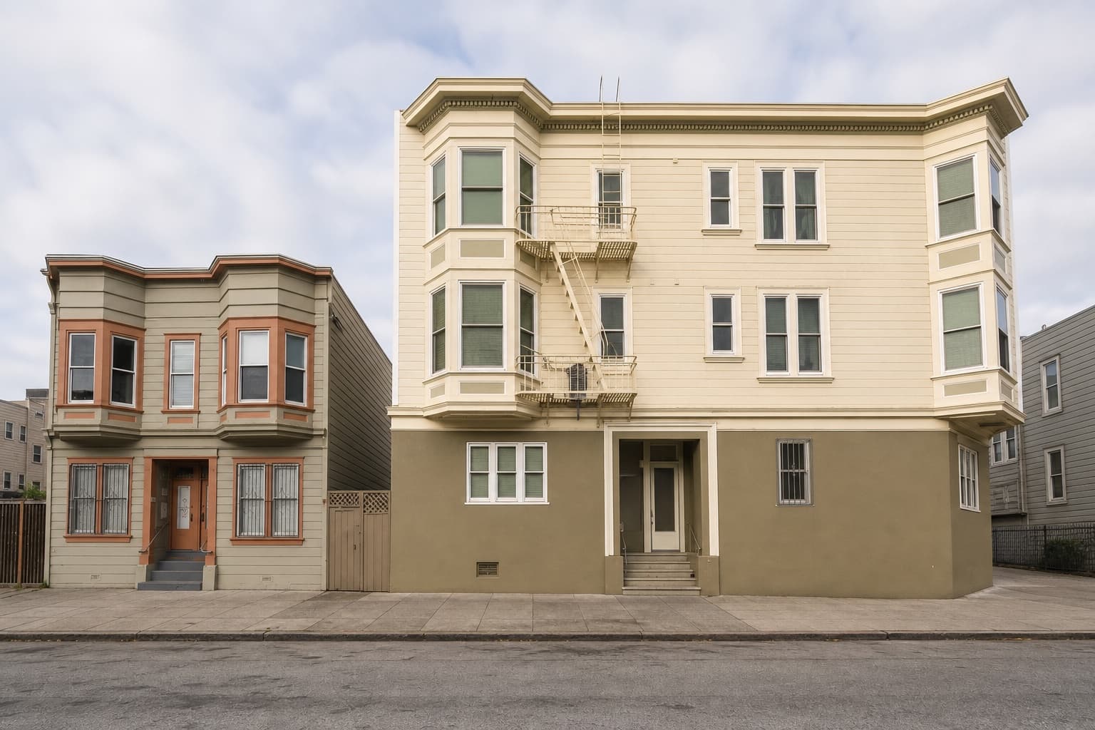 Construction on a San Francisco apartment building in the Inner Richmond